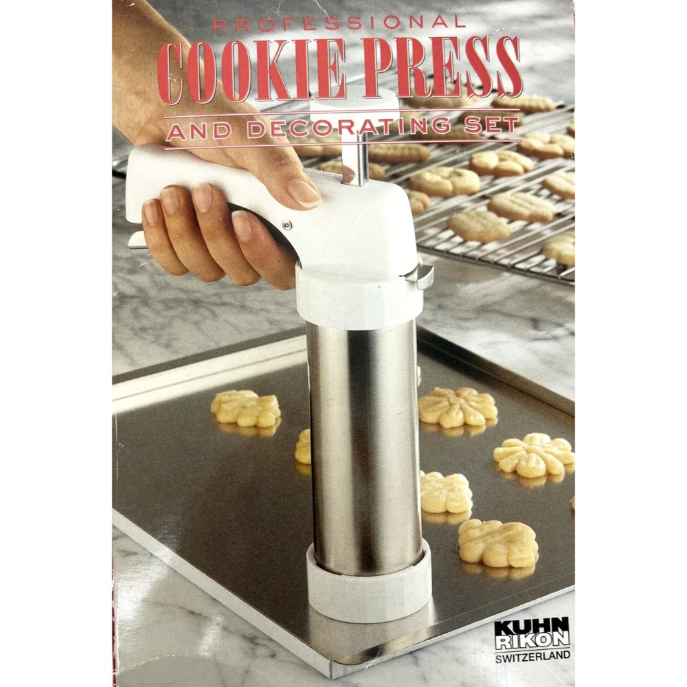 New Kuhn Rikon Switzerland Professional Cookie Press and Decorating Set